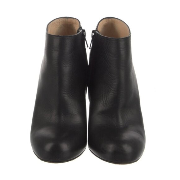 Christian Louboutin Black Leather Wedge Ankle Booties – Size 37 (US 7) - Picture 6 of 8